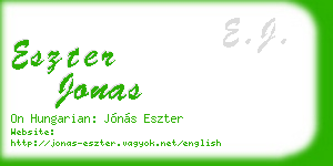 eszter jonas business card