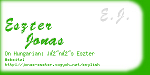 eszter jonas business card